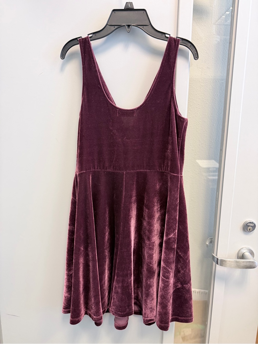Altar'd State Velvet Scoop Mini Dress in Burgundy